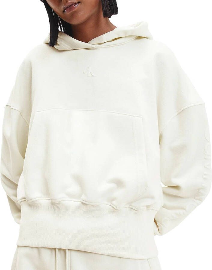 Calvin Klein Back Two Tone Monogram Hoodie Dames