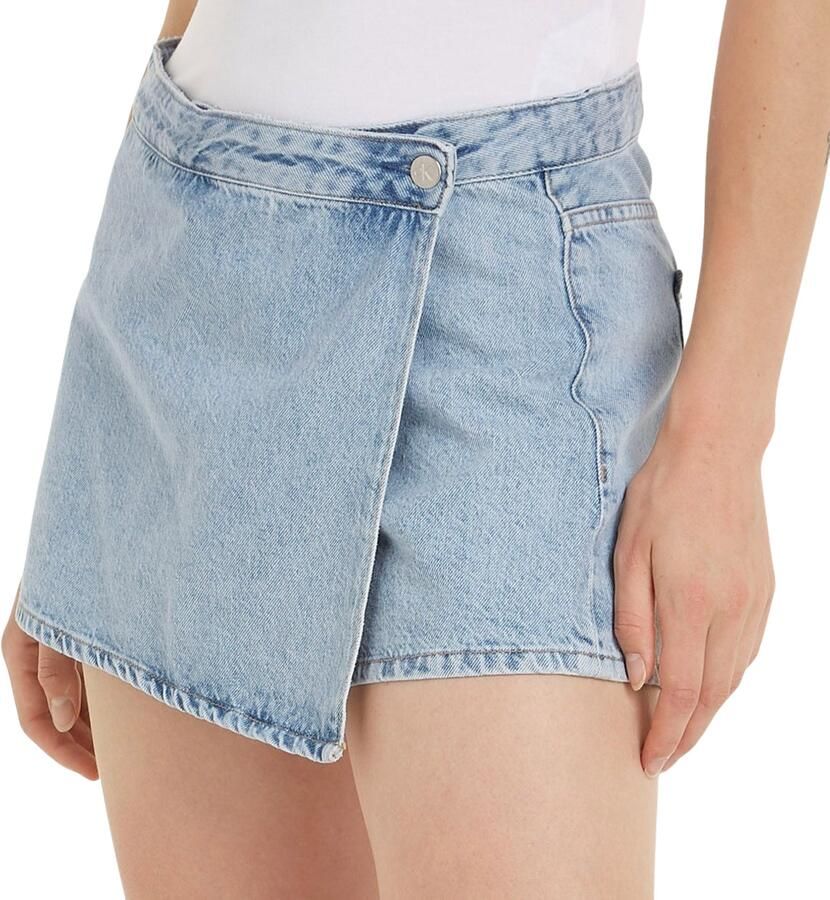 Calvin Klein Jeans Heldere Blauwe Denim Shorts Blue Dames