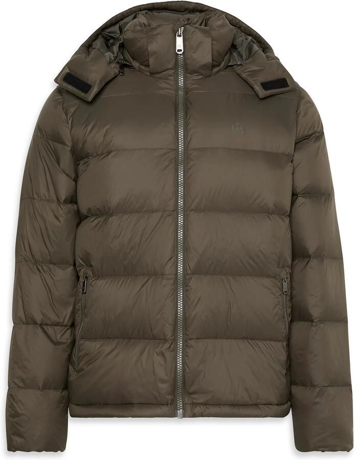 Calvin Klein Gewatteerde jas LS NYLN ZP OFF HD DW