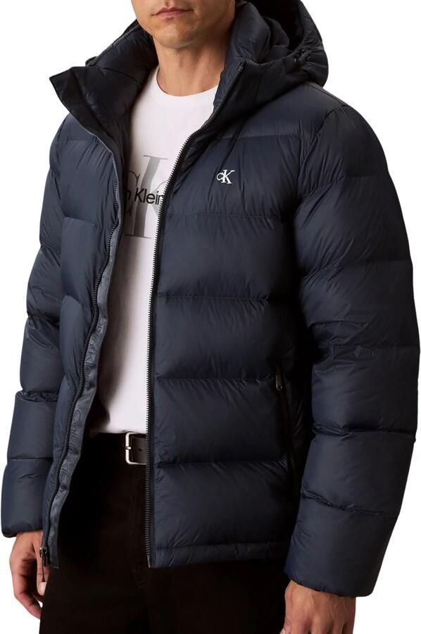 CALVIN KLEIN Heren Jassen Ls Nylon Zip Off Hood Down Purrfer Donkerblauw - Foto 5