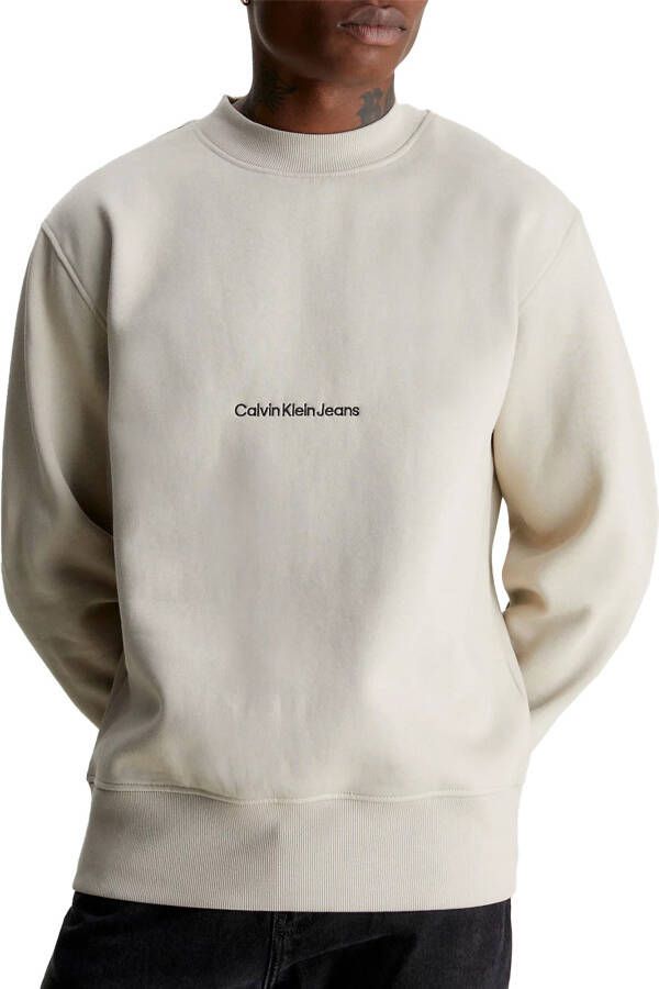 Calvin Klein Jeans Beige Sweatshirt Lange Mouw Mannen Beige Heren