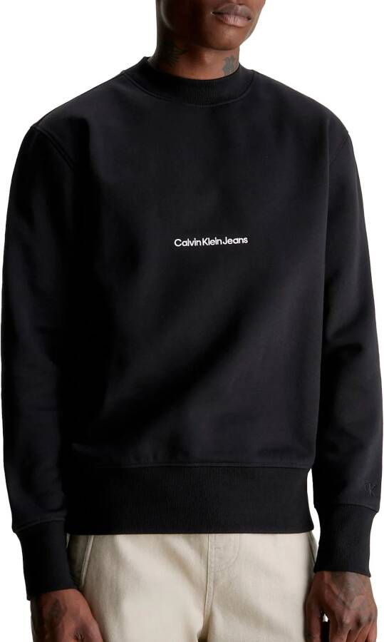 Calvin Klein Jeans Heren Zwart Print Sweatshirt Black Heren
