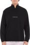 CALVIN KLEIN Heren Truien & Vesten Instit Half Zip Ottoman Tee Zwart - Thumbnail 2