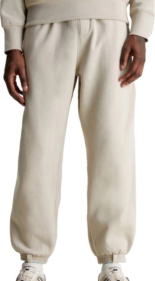 Calvin Klein Jeans Logo Sweatpants met relaxte pasvorm Beige Heren