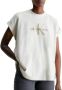 Calvin Klein Monogram Logo T-shirt beige J20J221562 ACI Wit Heren - Thumbnail 2