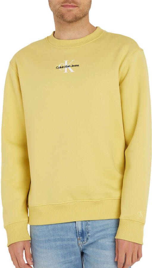 Calvin Klein Stijlvolle Monologo Sweater Yellow Heren