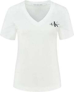 Calvin Klein Shirt met V-hals MONOLOGO SLIM V-NECK TEE met logoprint
