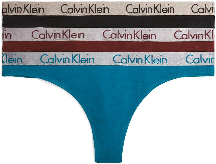 Calvin Klein 3-Pack Dames Strings Multicolor Dames