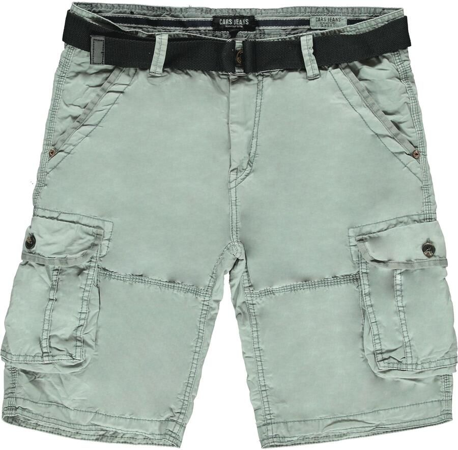 CARS JEANS Korte regular fit cargobroek met stoffen riem model 'DURRAS' - Foto 2