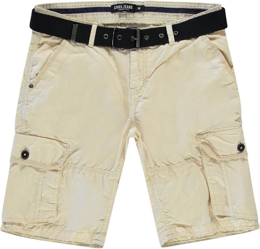 CARS JEANS Korte regular fit cargobroek met stoffen riem model 'DURRAS' - Foto 3