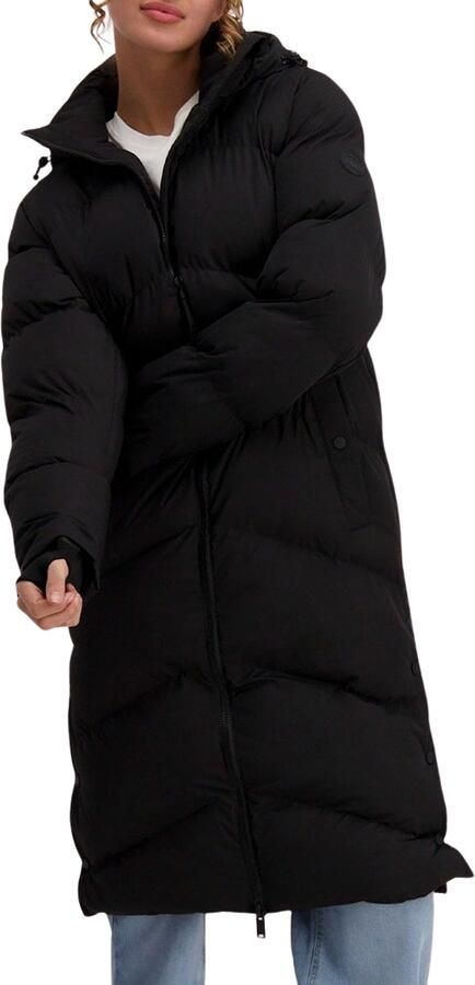 CARS JEANS Gewatteerde lange jas met capuchon model 'HESSYA'