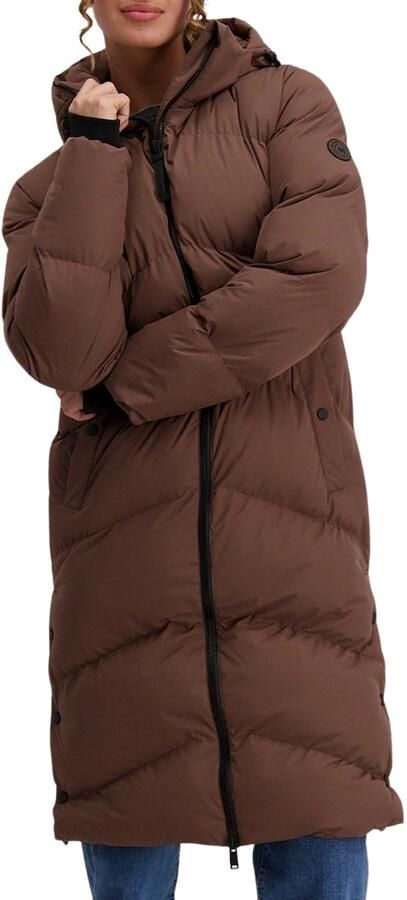 CARS JEANS Gewatteerde lange jas met capuchon model 'HESSYA'