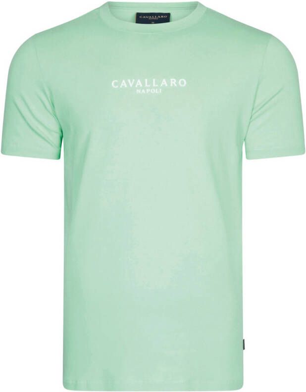 Cavallaro Napoli T-shirt Bari met logo bright green