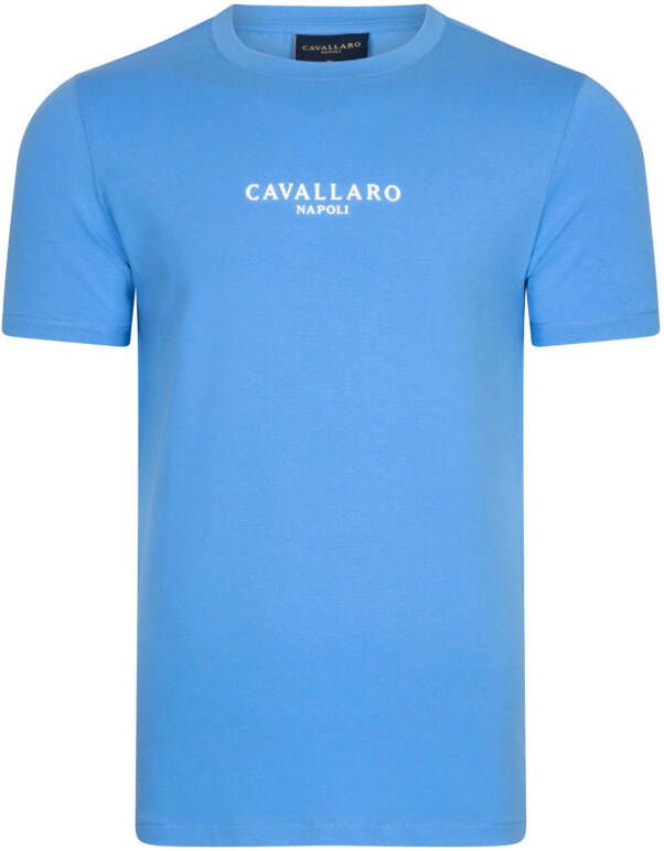 Cavallaro Napoli T-shirt Bari met logo bright blue