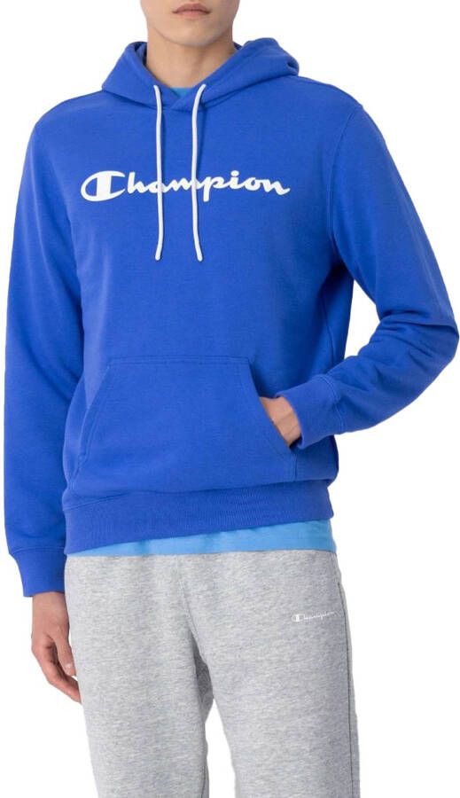 Champion Hoodie met logo en kangoeroezak Blue Heren