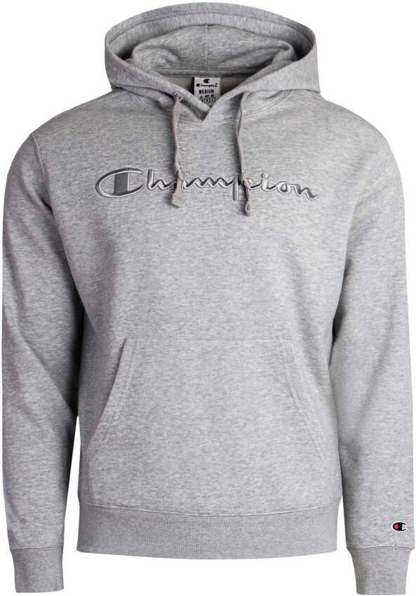 Champion Heren hoodie met geborduurd logo Gray Heren