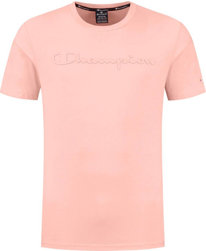 Champion Heren Lichtgewicht Katoenen Jersey T-Shirt Pink Heren