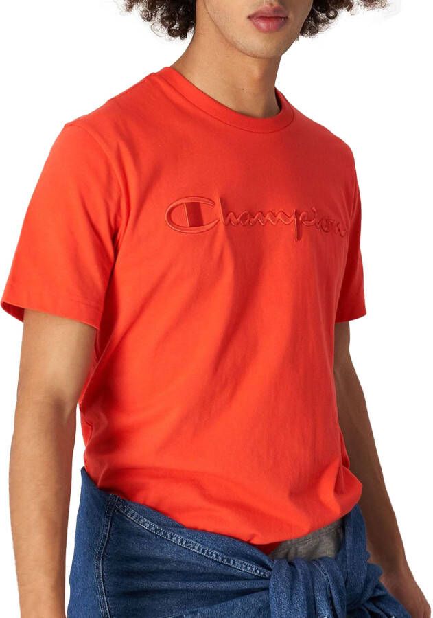 Champion T-shirt Cml Logo Orange Heren