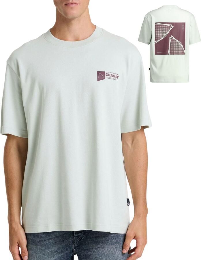 CHASIN Heren Polo's & T-shirts 52110080_ido Tee Lichtgrijs - Foto 8