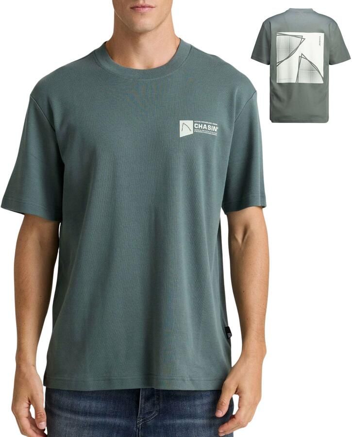 CHASIN Heren Polo's & T-shirts 52110080_ido Tee Khaki - Foto 7