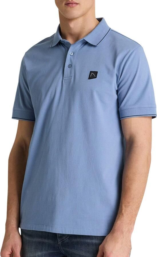 CHASIN' regular polo blauw - Foto 4