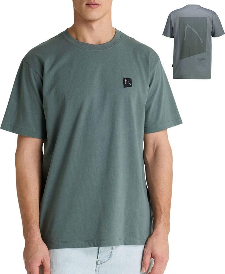 CHASIN' oversized T-shirt met backprint donkergroen - Foto 4