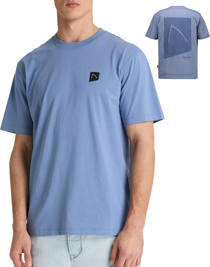 CHASIN' oversized T-shirt met backprint blauw - Foto 3