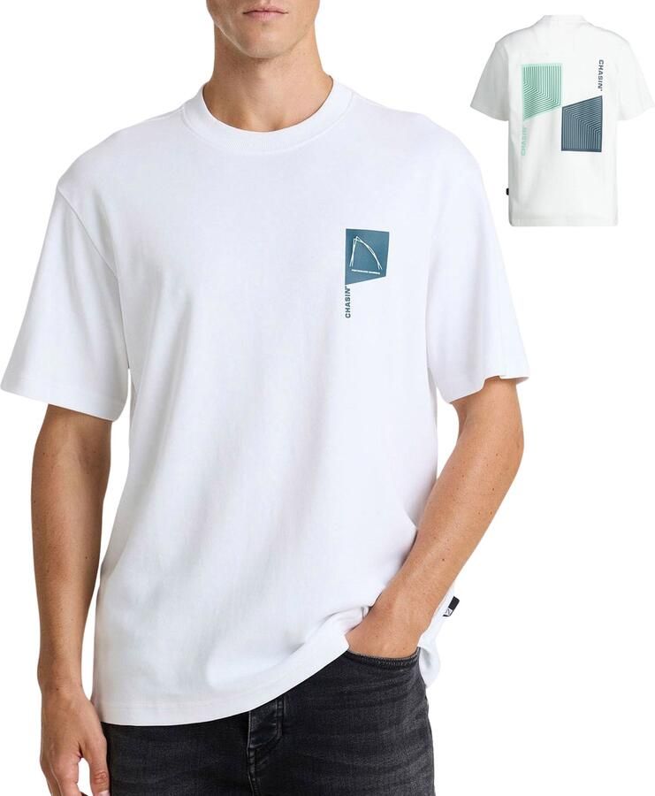 CHASIN' relaxed T-shirt met backprint wit - Foto 4
