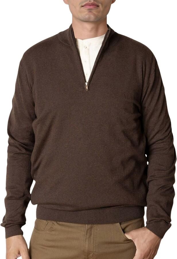 Clean Cut Copenhagen Claude Half Zip Knit Sweater Heren