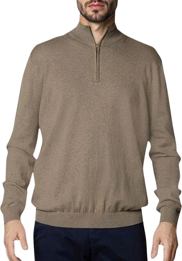 Clean Cut Copenhagen Claude Half Zip Knit Sweater Heren