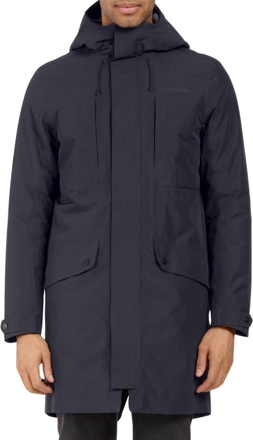 Didriksons Parka met Shawl Kraag en Zak Blue Heren