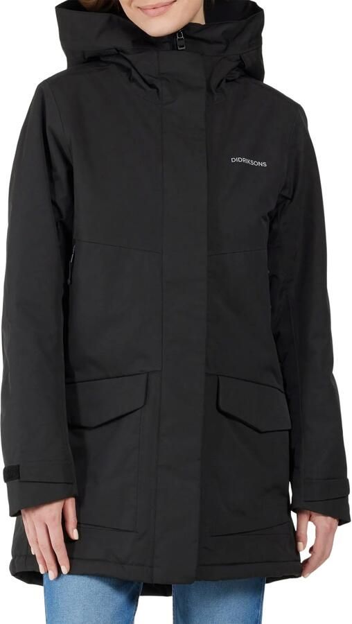 Didriksons Verstelbare Parka met Rits en Capuchon Blue Dames - Foto 8