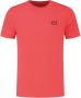 Emporio Armani EA7 Rode effen ronde hals T-shirt voor heren Red Heren - Thumbnail 1