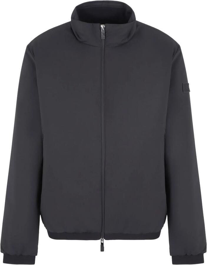 Emporio Armani EA7 Ritssluiting Effen Logo Zakken Donsjas Black Heren