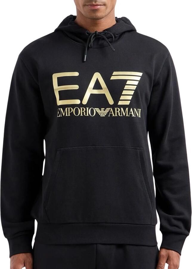 Emporio Armani EA7 Heren Sweatshirt Herfst Winter Collectie Katoen Black Heren