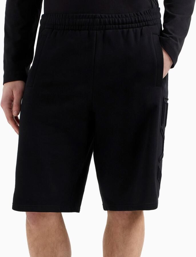 Emporio Armani EA7 Stijlvolle heren sport Bermuda shorts Black Heren