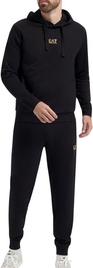 Emporio Armani EA7 Zwart hooded sweatshirt en tracksuit set Black Heren