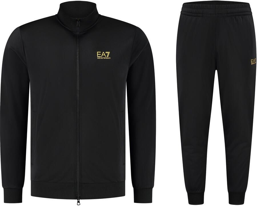 Emporio Armani EA7 Zwart Polyester Trainingspak Heren Herfst Winter Collectie Black Heren