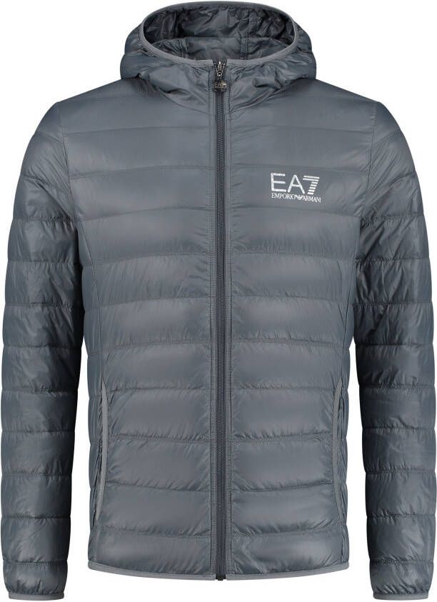 Emporio Armani EA7 Gewatteerde jas met capuchon Gray Heren