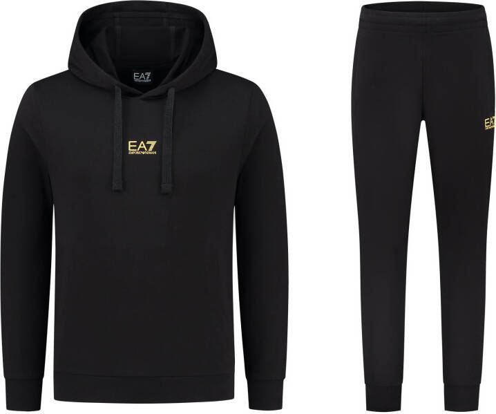 Emporio Armani EA7 Zwart hooded sweatshirt en tracksuit set Black Heren