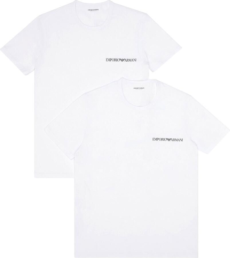 Emporio Armani T-shirt Lounge 2 Pack Stretch Cotton T-Shirt White White