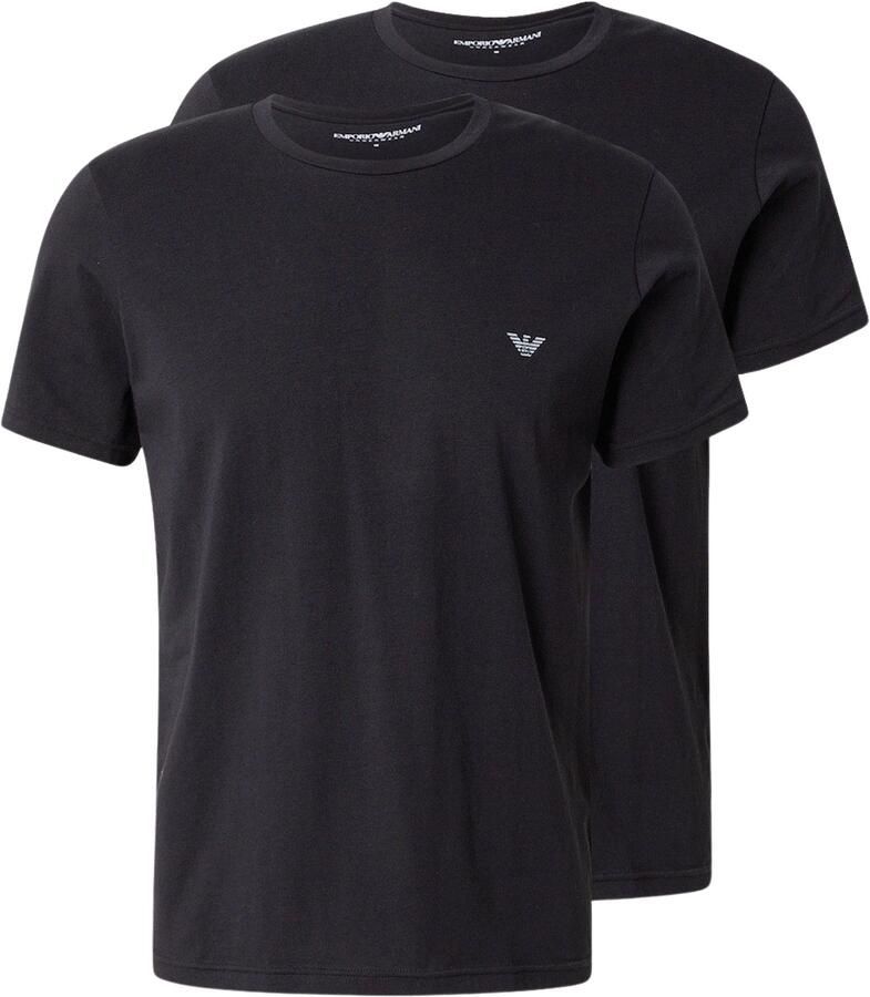 Emporio Armani Contrast Logo Korte Mouw T-Shirt Black Heren