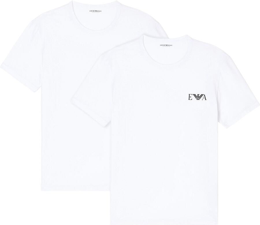 Emporio Armani Stretch Jersey Fitted Loungewear Shirt Heren (2-pack)