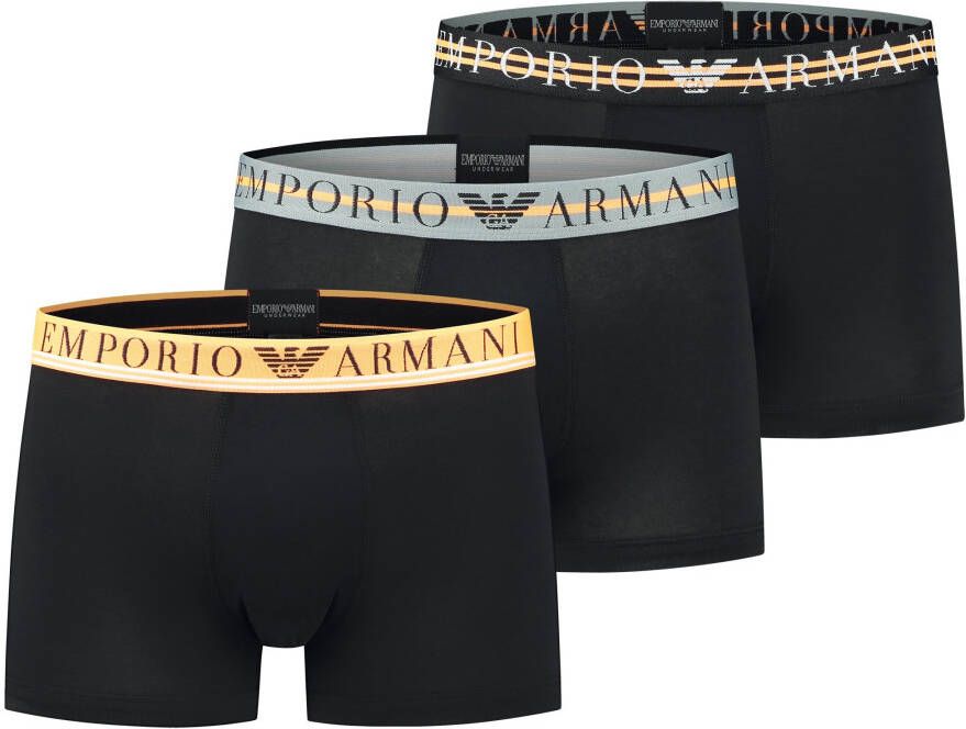 Emporio Armani Mixed Waistband Trunk Boxershorts Heren (3-pack)