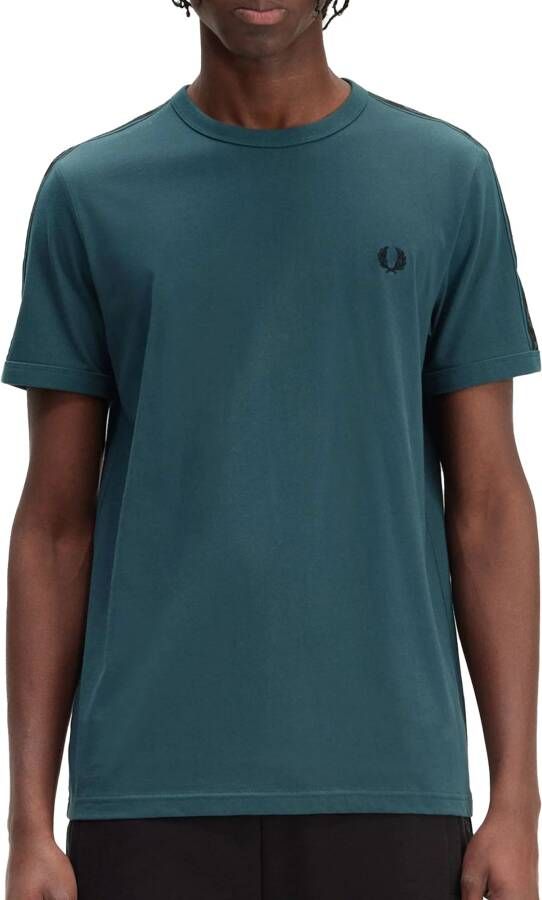 Fred Perry Klassiek Ringer T-shirt met contrasttape Green Heren