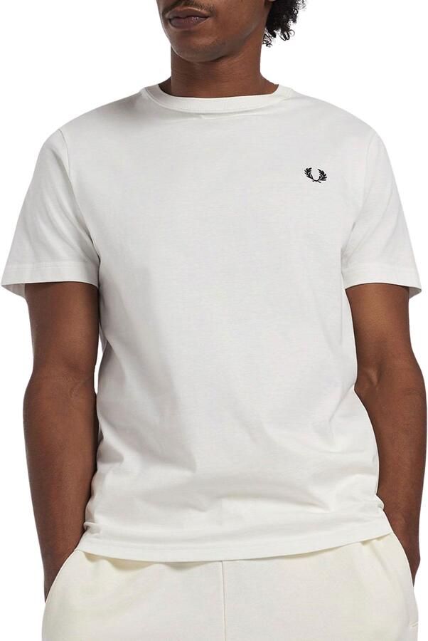 Fred Perry Elegante Katoenen T-shirt met Laurel Logo White Heren