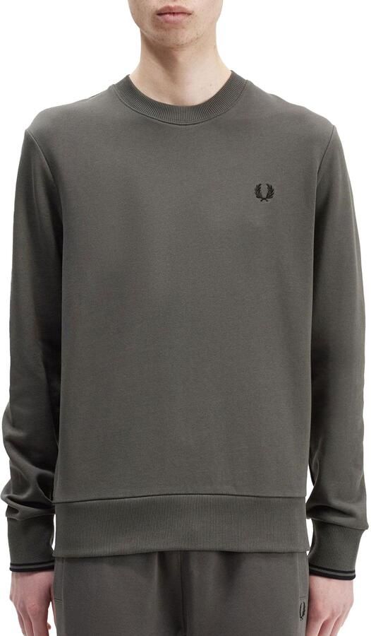 Fred Perry Klassieke Katoenen Sweatshirt Groen Heren