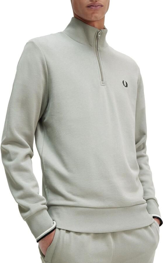 FRED PERRY Heren Truien & Vesten Half Zip Sweatshirt Beige - Foto 2