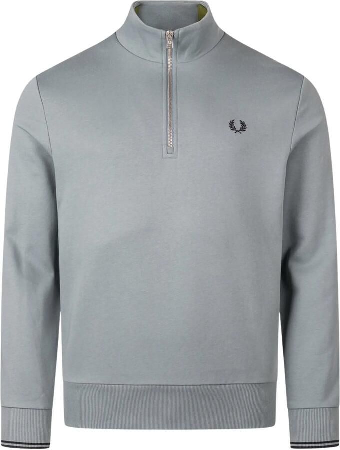 Fred Perry 1 2 Zip Sweatshirt Blauw- Heren Blauw