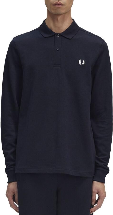 FRED PERRY Heren Polo's & T-shirts Ls Plain Shirt Donkerblauw
